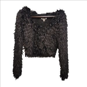 NWT Pretty Garbage Cropped Shag Cardigan